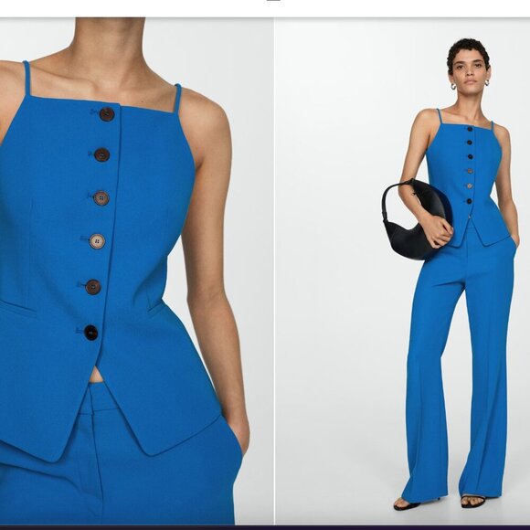 MANGO Halter-neck gilet with buttons Size S NEW WITH TAG! - Picture 3 of 11